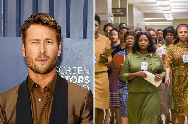 <p>Glen Powell and ‘Hidden Figures’ cast</p>